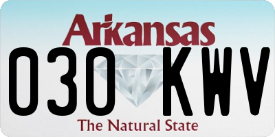 AR license plate 030KWV