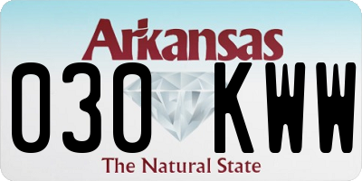AR license plate 030KWW
