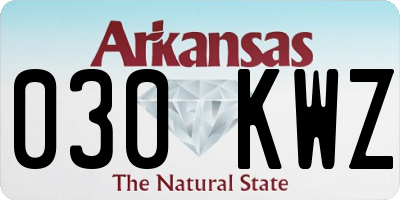 AR license plate 030KWZ