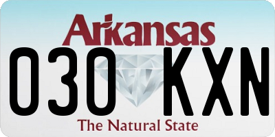 AR license plate 030KXN