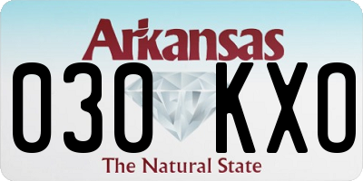 AR license plate 030KXO