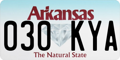 AR license plate 030KYA
