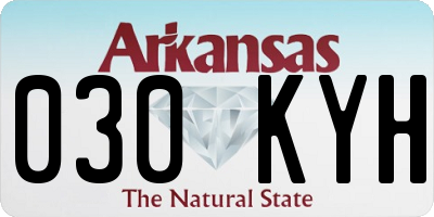 AR license plate 030KYH
