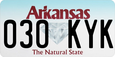 AR license plate 030KYK