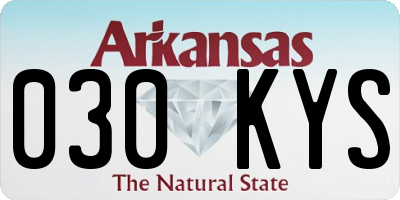 AR license plate 030KYS