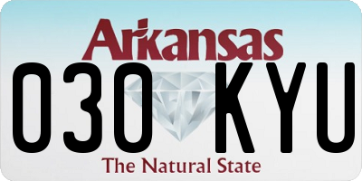 AR license plate 030KYU
