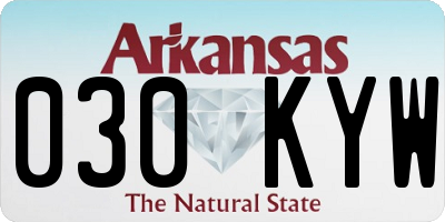 AR license plate 030KYW