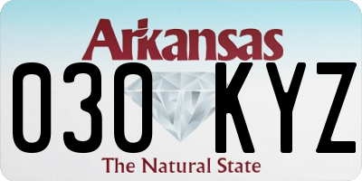 AR license plate 030KYZ