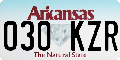 AR license plate 030KZR