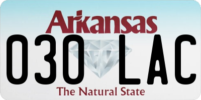 AR license plate 030LAC