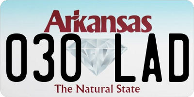 AR license plate 030LAD