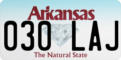 AR license plate 030LAJ