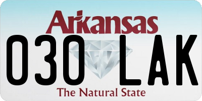 AR license plate 030LAK