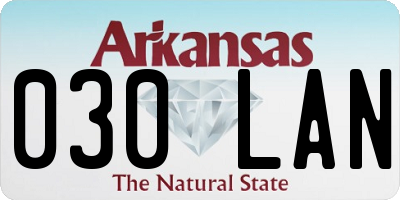 AR license plate 030LAN