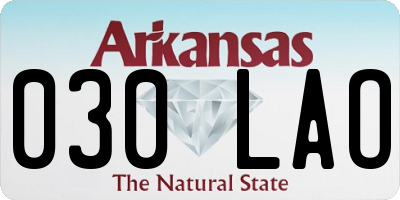 AR license plate 030LAO
