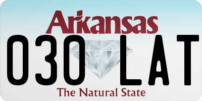 AR license plate 030LAT