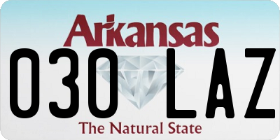 AR license plate 030LAZ