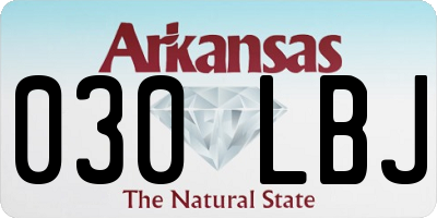 AR license plate 030LBJ