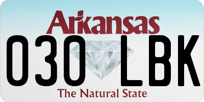 AR license plate 030LBK