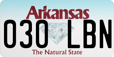 AR license plate 030LBN