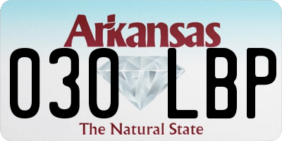 AR license plate 030LBP