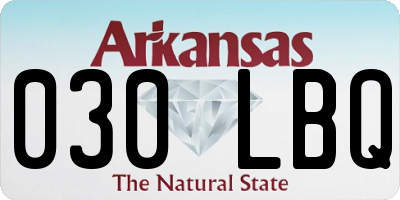 AR license plate 030LBQ