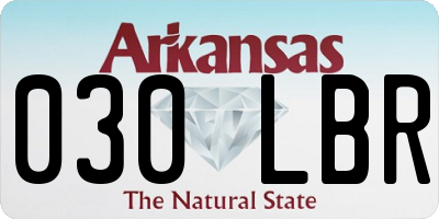 AR license plate 030LBR