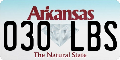 AR license plate 030LBS