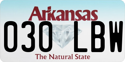 AR license plate 030LBW