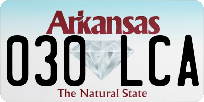 AR license plate 030LCA