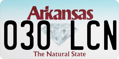 AR license plate 030LCN