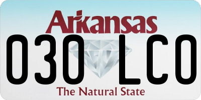 AR license plate 030LCO