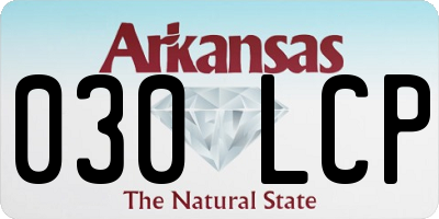 AR license plate 030LCP