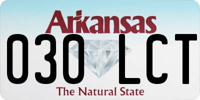 AR license plate 030LCT