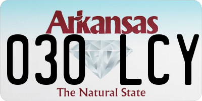 AR license plate 030LCY