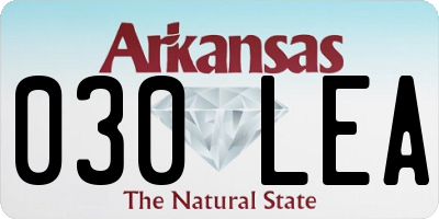 AR license plate 030LEA