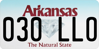 AR license plate 030LLO