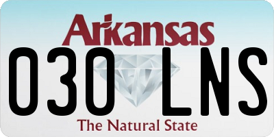 AR license plate 030LNS