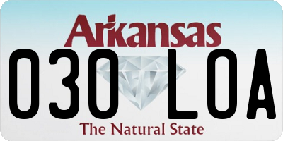 AR license plate 030LOA