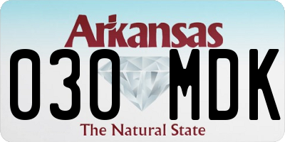 AR license plate 030MDK
