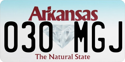 AR license plate 030MGJ