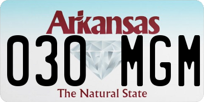 AR license plate 030MGM