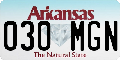 AR license plate 030MGN