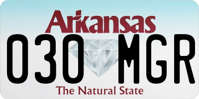 AR license plate 030MGR