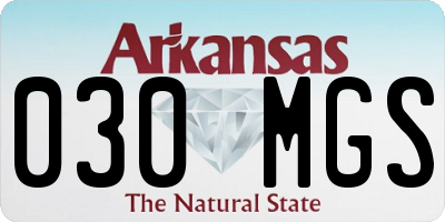 AR license plate 030MGS