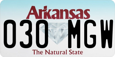 AR license plate 030MGW