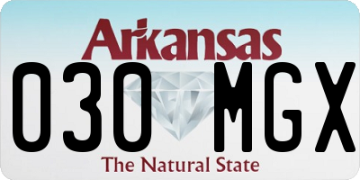 AR license plate 030MGX