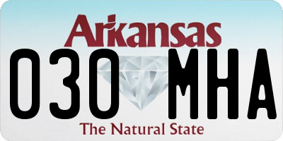 AR license plate 030MHA