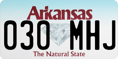 AR license plate 030MHJ