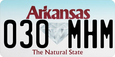AR license plate 030MHM